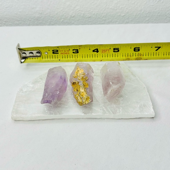 Set of 3 Amethyst crystals points - Picture 3 of 5